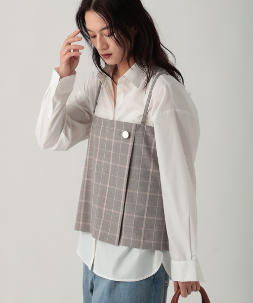 Elura(エルーラ)の「映えラク2WAYキャミ/634733(キャミソール・レディース・ライトグレー/ネイビー/チェック・FREE)」の21枚目の写真