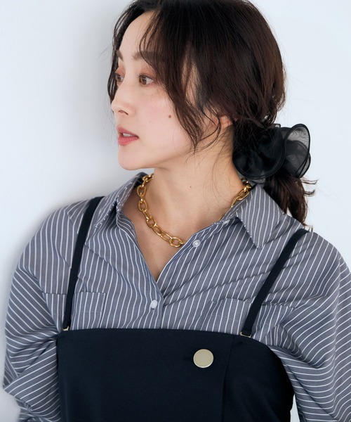 Elura(エルーラ)の「映えラク2WAYキャミ/634733(キャミソール・レディース・ライトグレー/ネイビー/チェック・FREE)」の11枚目の写真