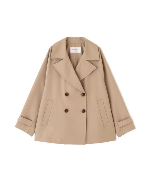 NATURAL BEAUTY BASIC（ナチュラルビューティーベーシック）の「◇ハーフトレンチコート（トレンチコート・レディース・ベージュ/ネイビー/ブルー・SMALL/MEDIUM）」の4枚目の写真