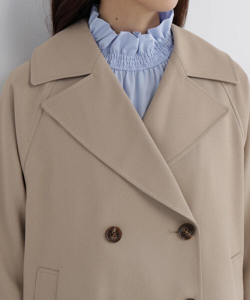 NATURAL BEAUTY BASIC（ナチュラルビューティーベーシック）の「◇ハーフトレンチコート（トレンチコート・レディース・ベージュ/ネイビー/ブルー・SMALL/MEDIUM）」の14枚目の写真