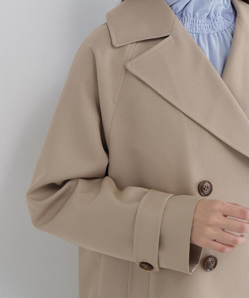 NATURAL BEAUTY BASIC（ナチュラルビューティーベーシック）の「◇ハーフトレンチコート（トレンチコート・レディース・ベージュ/ネイビー/ブルー・SMALL/MEDIUM）」の16枚目の写真