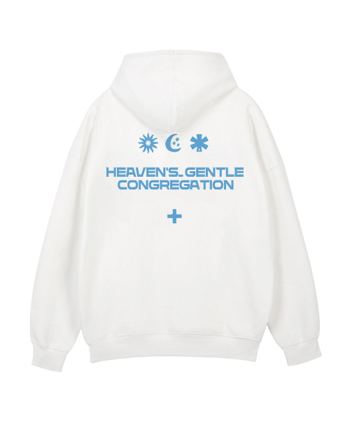BY.L(バイエル)の「ヘブンズジェントル フードパーカー ホワイトスカイブルー(パーカー・メンズ・その他・L/XL/XXL)」の1枚目の写真