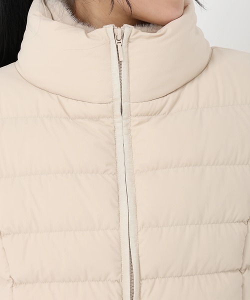 STRAWBERRY-FIELDS（ストロベリーフィールズ）の「ストレッチダウンⅡ_ファー取り外しダウンブルゾン（ダウンジャケット/コート・レディース・ブラック/ベージュ・2）」の8枚目の写真