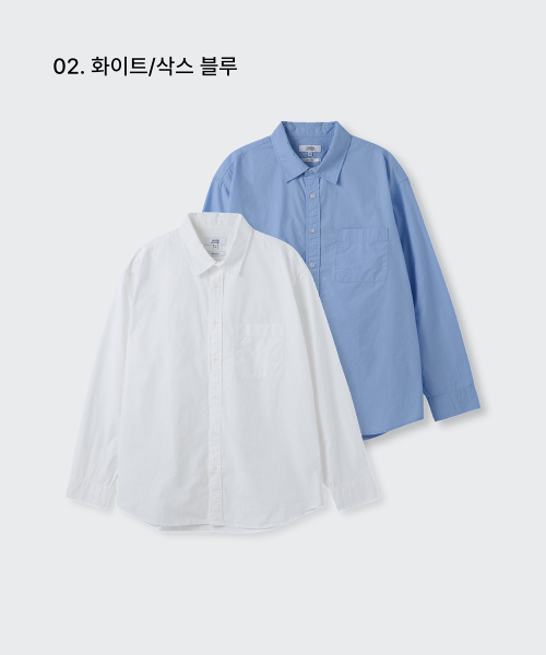 MUSINSA STANDARD(ムシンサスタンダード)の「リラックスドウォッシュドポプリンシャツ2パック(シャツ/ブラウス・レディース・その他・S/M/L/2XL/XL)」の7枚目の写真