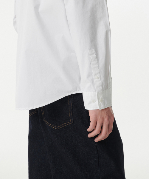 MUSINSA STANDARD(ムシンサスタンダード)の「リラックスドウォッシュドポプリンシャツ2パック(シャツ/ブラウス・レディース・その他・S/M/L/2XL/XL)」の2枚目の写真