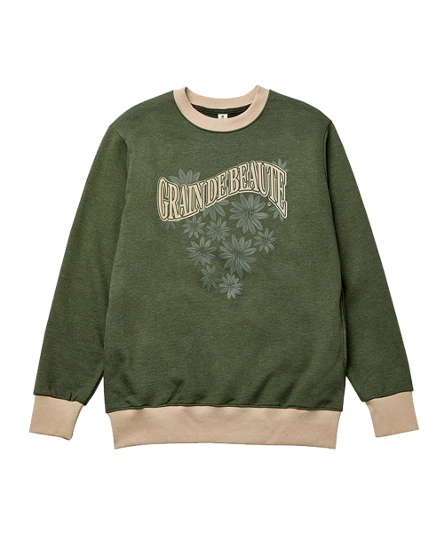 GRAIN DE BEAUTE（グランデボーテ）の「BLOSSOM MULTI SWEAT [GREEN]（スウェット・レディース・グリーン・S/M/L）」の2枚目の写真