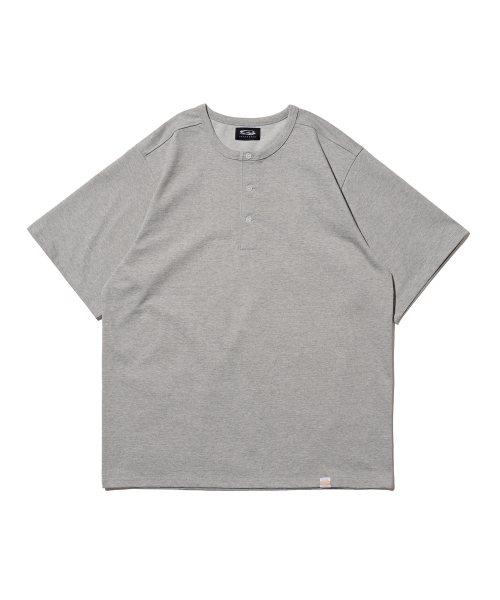 CARGOBROS(カーゴブロス)の「ヘンリーネッククールエアロ半袖Tシャツ(グレー)(Tシャツ/カットソー・メンズ・その他・FREE)」の1枚目の写真