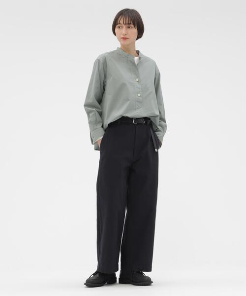 MHL.（エムエイチエル）の「COMPACT COTTON POPLIN SHIRT（シャツ/ブラウス・レディース・ホワイト系その他3/グリーン系その他5・1/2）」の18枚目の写真