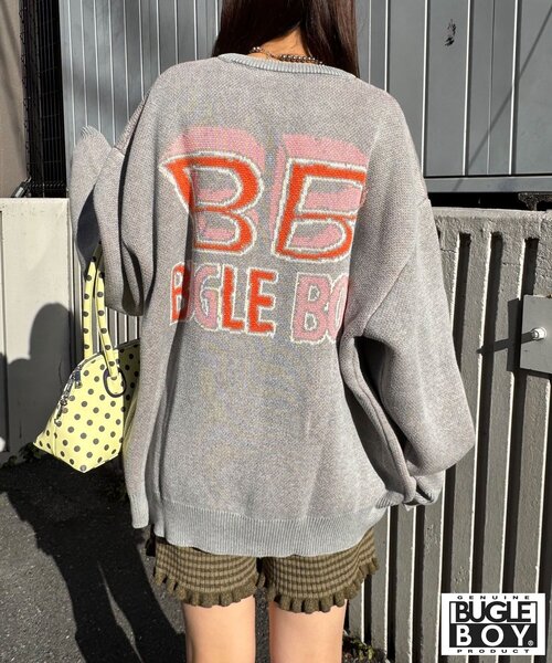 CIAOPANIC（チャオパニック）の「【BUGLE BOY/ビューグル ボーイ】フェードニット（ニット/セーター・レディース・グレー/ブラック/サックスブルー・FREE）」の14枚目の写真