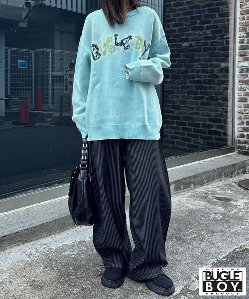 CIAOPANIC（チャオパニック）の「【BUGLE BOY/ビューグル ボーイ】フェードニット（ニット/セーター・レディース・グレー/ブラック/サックスブルー・FREE）」の21枚目の写真