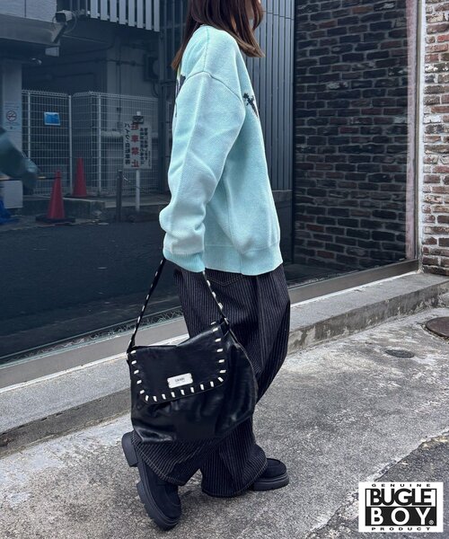 CIAOPANIC（チャオパニック）の「【BUGLE BOY/ビューグル ボーイ】フェードニット（ニット/セーター・レディース・グレー/ブラック/サックスブルー・FREE）」の22枚目の写真