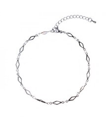 JBANS CLASSIC（ジェイバンスクラシック）の「ダイヤモンドパターンサージカルスチールチェーンブレスレット (C1902-AC540SV)（アンクレット）」