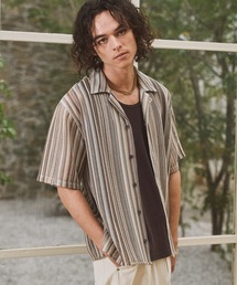 Stripe lace shirts/ストライプレースシャツ