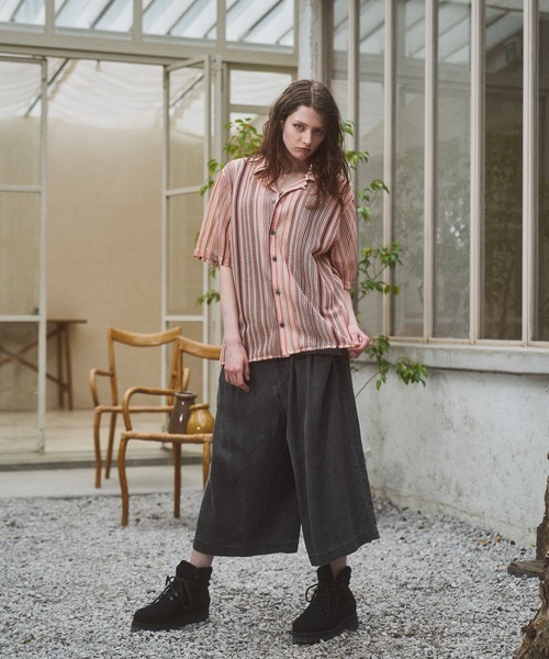 CASPER JOHN(キャスパージョン)の「Stripe lace shirts/ストライプレースシャツ(シャツ/ブラウス・メンズ・ネイビー/ベージュ/ピンク/ホワイト・LARGE/MEDIUM/SMALL/X-SMALL)」の14枚目の写真