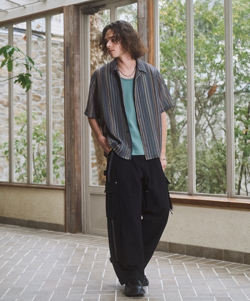 CASPER JOHN(キャスパージョン)の「Stripe lace shirts/ストライプレースシャツ(シャツ/ブラウス・メンズ・ネイビー/ベージュ/ピンク/ホワイト・LARGE/MEDIUM/SMALL/X-SMALL)」の18枚目の写真