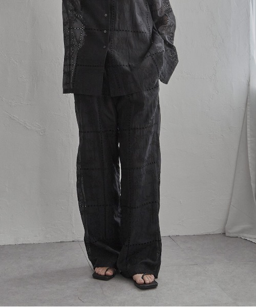 notch.(ノッチ)の「パッチワーク風刺繍パンツ(その他パンツ・レディース・オフホワイト/ブラック/その他1/ブラウン・M)」の15枚目の写真
