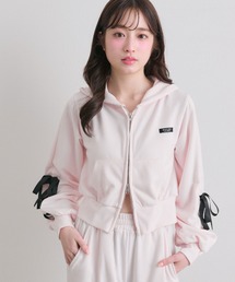 OLIVE des OLIVE | 袖レースアップジップパーカー(パーカー)