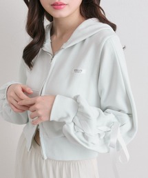 OLIVE des OLIVE | 袖レースアップジップパーカー(パーカー)