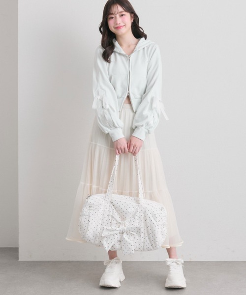 OLIVE des OLIVE（オリーブデオリーブ）の「袖レースアップジップパーカー（パーカー・レディース・トップグレー/ピンク/ミント・FREE）」の13枚目の写真