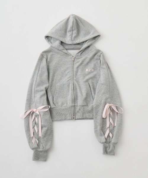 OLIVE des OLIVE（オリーブデオリーブ）の「袖レースアップジップパーカー（パーカー・レディース・トップグレー/ピンク/ミント・FREE）」の22枚目の写真