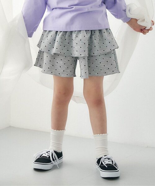 apres les cours（アプレレクール）の「【WEB限定】カットソーフリルキュロット_ジュニア対応（その他パンツ・キッズ・ピンク/その他3/ブラック/グレー・140/130/120/110/100/90/80）」の2枚目の写真