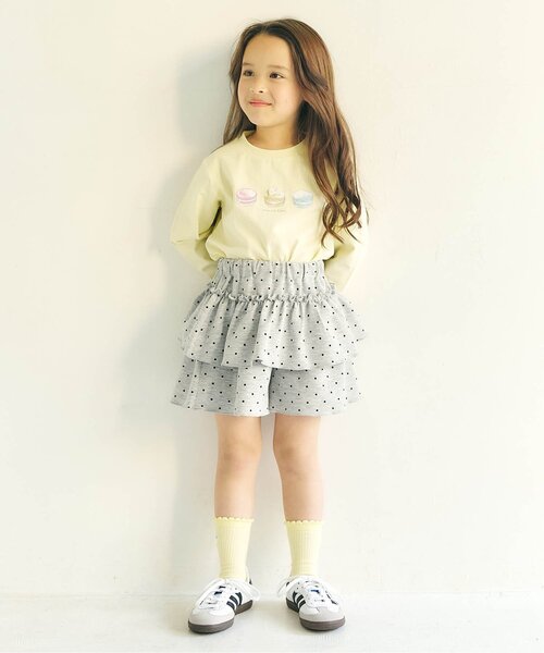 apres les cours（アプレレクール）の「【WEB限定】カットソーフリルキュロット_ジュニア対応（その他パンツ・キッズ・ピンク/その他3/ブラック/グレー・140/130/120/110/100/90/80）」の11枚目の写真