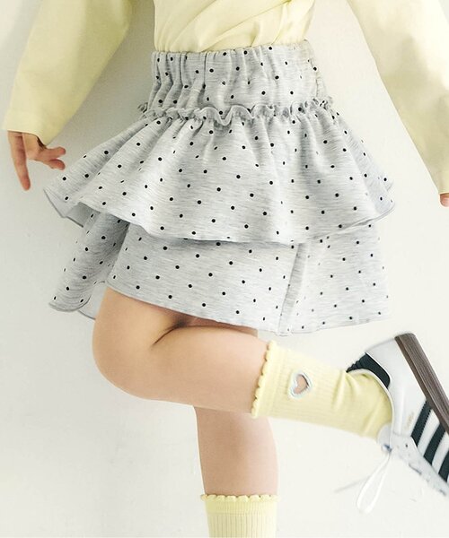 apres les cours（アプレレクール）の「【WEB限定】カットソーフリルキュロット_ジュニア対応（その他パンツ・キッズ・ピンク/その他3/ブラック/グレー・140/130/120/110/100/90/80）」の12枚目の写真