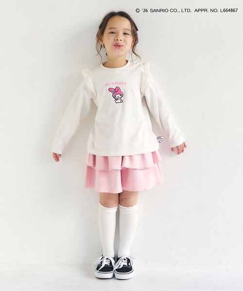 apres les cours（アプレレクール）の「【WEB限定】カットソーフリルキュロット_ジュニア対応（その他パンツ・キッズ・ピンク/その他3/ブラック/グレー・140/130/120/110/100/90/80）」の13枚目の写真