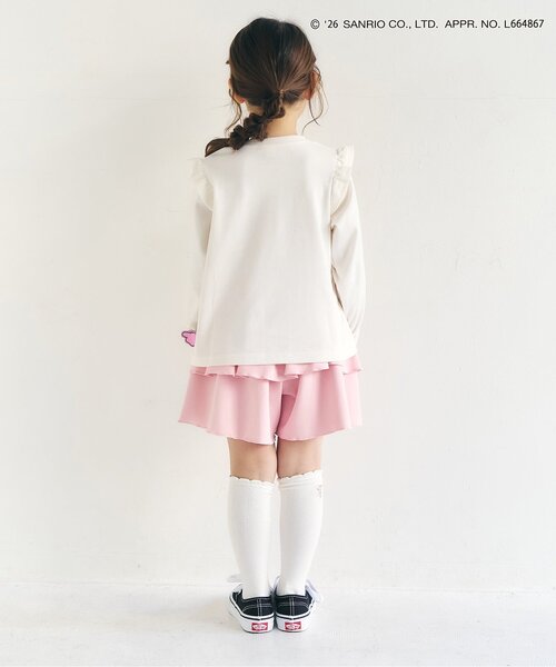 apres les cours（アプレレクール）の「【WEB限定】カットソーフリルキュロット_ジュニア対応（その他パンツ・キッズ・ピンク/その他3/ブラック/グレー・140/130/120/110/100/90/80）」の14枚目の写真