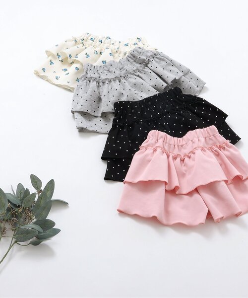 apres les cours（アプレレクール）の「【WEB限定】カットソーフリルキュロット_ジュニア対応（その他パンツ・キッズ・ピンク/その他3/ブラック/グレー・140/130/120/110/100/90/80）」の15枚目の写真