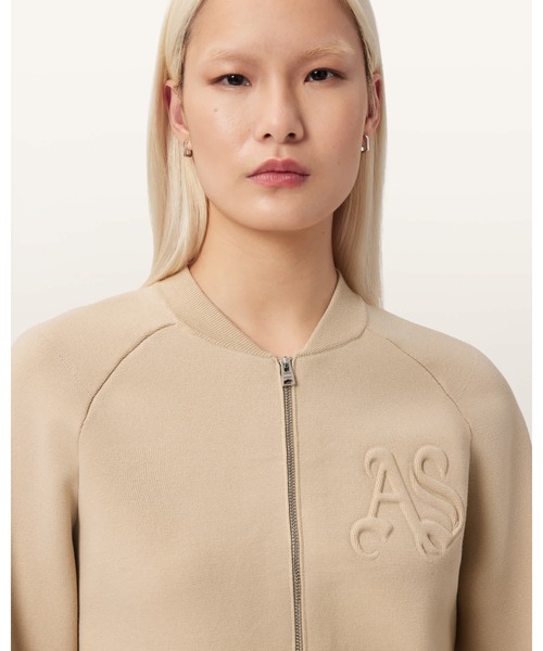 ALLSAINTS（オールセインツ）の「SONNY ZIP UP CARDIGAN | SONNY ジップ アップ カーディガン（カーディガン/ボレロ・レディース・ホワイト系その他・XS/S/M/L）」の2枚目の写真