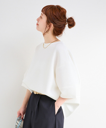 B.C STOCK（ベーセーストック）の「《追加4》手洗い可   ダンボールハーフスリーブプルオーバー（Tシャツ/カットソー）」