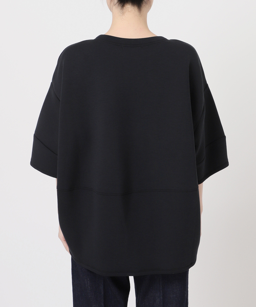 B.C STOCK（ベーセーストック）の「《追加4》手洗い可 / ダンボールハーフスリーブプルオーバー（Tシャツ/カットソー・レディース・ブラウン/ホワイト/カーキ/チャコールグレー/ネイビー/スミクロ/イエロー・FREE）」の14枚目の写真