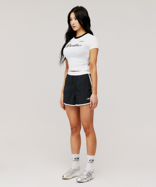 BORN TO WIN（ボーントゥウィン）の「W SYMBOL B NYLON DOLPHIN SHORTS [BLACK]（その他パンツ・レディース・その他・1/2）」の3枚目の写真