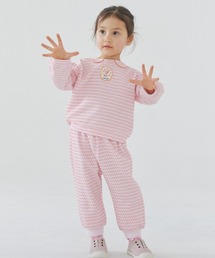 moimoln（モイモルン）の「【セットアップ】ラビットカラーブロック長袖トップス&パンツ（セットアップ）」