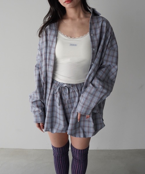 SANSeLF(サンセルフ)の「【SANSeLF】カップ付きレーストリムリブキャミソール saw26s023(キャミソール・レディース・グレー/ブラック/ホワイト・FREE)」の11枚目の写真