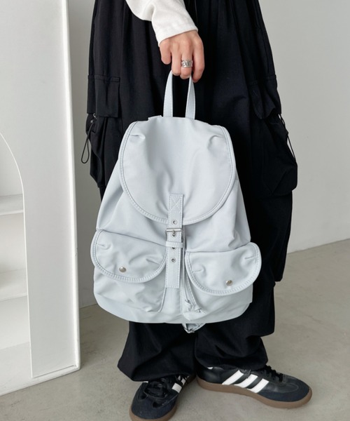 CLEA（クレア）の「【大容量】ダブルポケットバックパック/リュック（バックパック/リュック・レディース・ピンク/ブルー・FREE）」の2枚目の写真