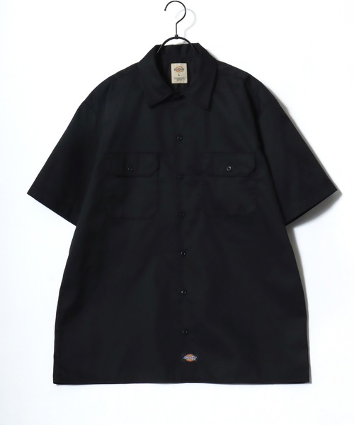 Dickies（ディッキーズ）の「Dickies/ディッキーズ 1574 SS Work Shirt/オーバーサイズ TCツイル 無地 ワークシャツ/半袖シャツ/レディース メンズ（シャツ/ブラウス・メンズ・ブラック/ベージュ/チャコールグレー/ネイビー・M/L/XL）」の9枚目の写真
