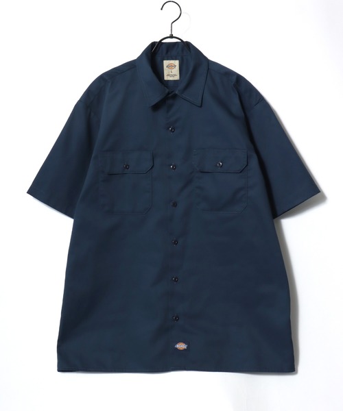 Dickies（ディッキーズ）の「Dickies/ディッキーズ 1574 SS Work Shirt/オーバーサイズ TCツイル 無地 ワークシャツ/半袖シャツ/レディース メンズ（シャツ/ブラウス・メンズ・ブラック/ベージュ/チャコールグレー/ネイビー・M/L/XL）」の15枚目の写真