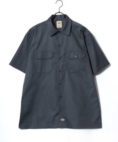 Dickies（ディッキーズ）の「Dickies/ディッキーズ 1574 SS Work Shirt/オーバーサイズ TCツイル 無地 ワークシャツ/半袖シャツ/レディース メンズ（シャツ/ブラウス・メンズ・ブラック/ベージュ/チャコールグレー/ネイビー・M/L/XL）」の11枚目の写真
