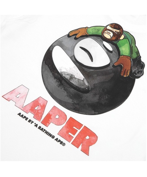 AAPE BY A BATHING APE(エーエイプバイアベイシングエイプ)の「AAPER "ALDO & PLANET" TEE(Tシャツ/カットソー・メンズ・ホワイト・LARGE/MEDIUM/X-LARGE/SMALL/XX-LARGE)」の4枚目の写真