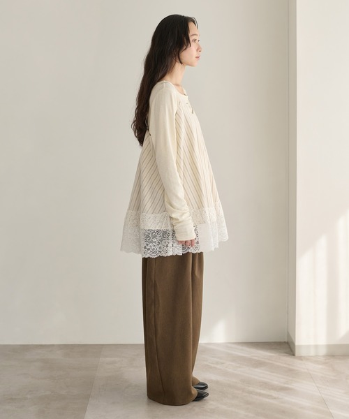 apres jour clair（アプレジュールクレア）の「【apres jour clair】アソートレースレースキャミチュニック（チュニック・レディース・オフホワイト/アイボリー/ブラック・X-LARGE/フリー）」の5枚目の写真