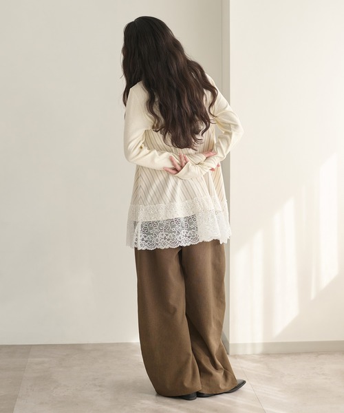 apres jour clair（アプレジュールクレア）の「【apres jour clair】アソートレースレースキャミチュニック（チュニック・レディース・オフホワイト/アイボリー/ブラック・X-LARGE/フリー）」の11枚目の写真