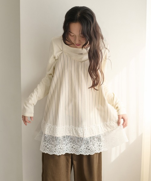 セール】【apres jour clair】アソートレースレースキャミチュニック