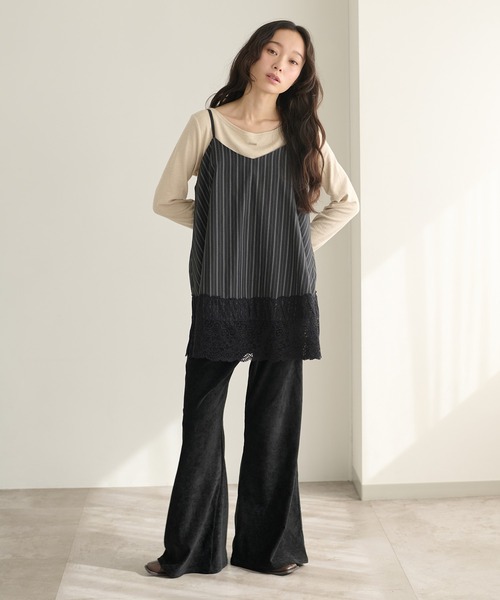 apres jour clair（アプレジュールクレア）の「【apres jour clair】アソートレースレースキャミチュニック（チュニック・レディース・オフホワイト/アイボリー/ブラック・X-LARGE/フリー）」の17枚目の写真