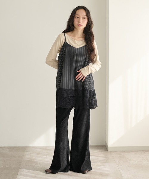 apres jour clair（アプレジュールクレア）の「【apres jour clair】アソートレースレースキャミチュニック（チュニック・レディース・オフホワイト/アイボリー/ブラック・X-LARGE/フリー）」の21枚目の写真