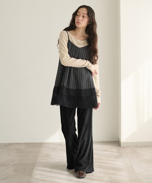 apres jour clair（アプレジュールクレア）の「【apres jour clair】アソートレースレースキャミチュニック（チュニック・レディース・オフホワイト/アイボリー/ブラック・X-LARGE/フリー）」の22枚目の写真