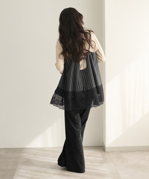 apres jour clair（アプレジュールクレア）の「【apres jour clair】アソートレースレースキャミチュニック（チュニック・レディース・オフホワイト/アイボリー/ブラック・X-LARGE/フリー）」の18枚目の写真