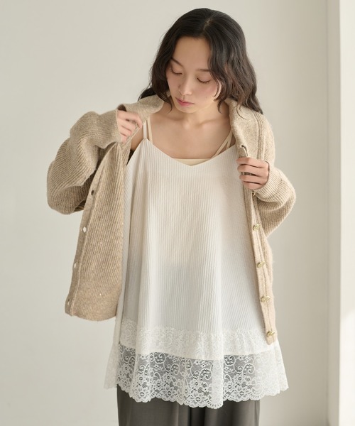 新品ADORE◎定価4万 総レース トップス チュニック 高級 ベージュ