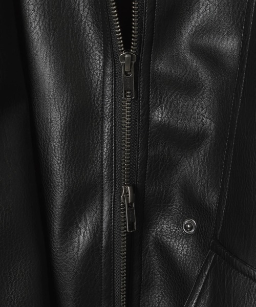 Heather(ヘザー)の「フェイクレザーBIGライダースブルゾン 656557(ブルゾン・レディース・アイボリー/ブラウン/ブラック・FREE)」の21枚目の写真